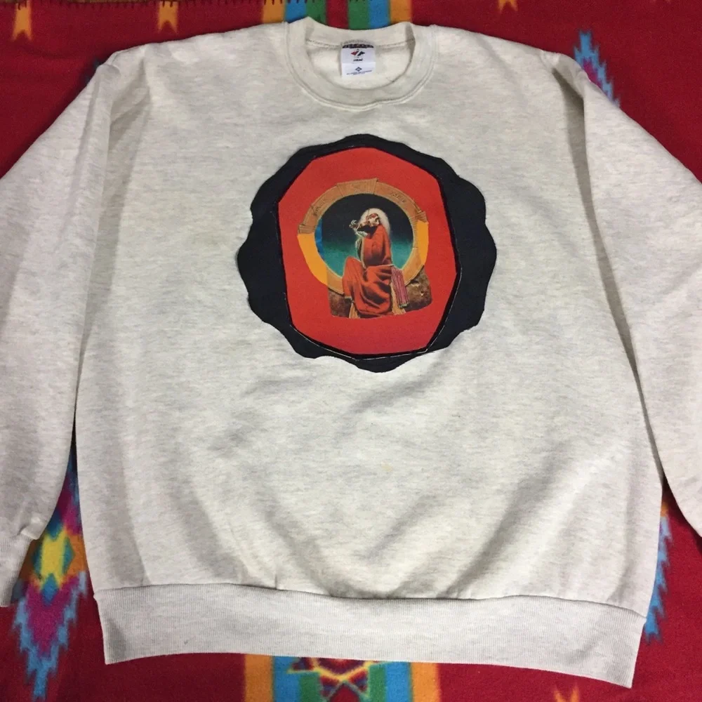 Grateful Dead Patch Upcycled 1990 Sweatshirt - Picture 6 of 10